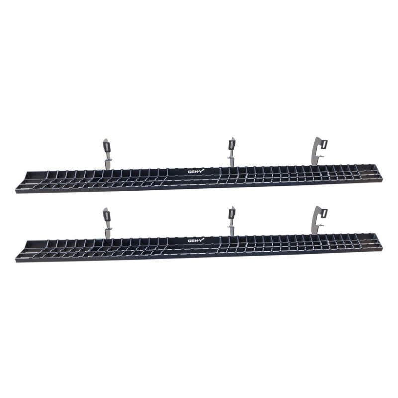 Chevrolet 1500 Running Boards - GEN-Y Hitch - Criss-cross Anti-Slip - Black - `19-`24